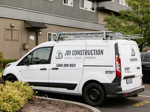 JDI Construction van at the Vancouver office