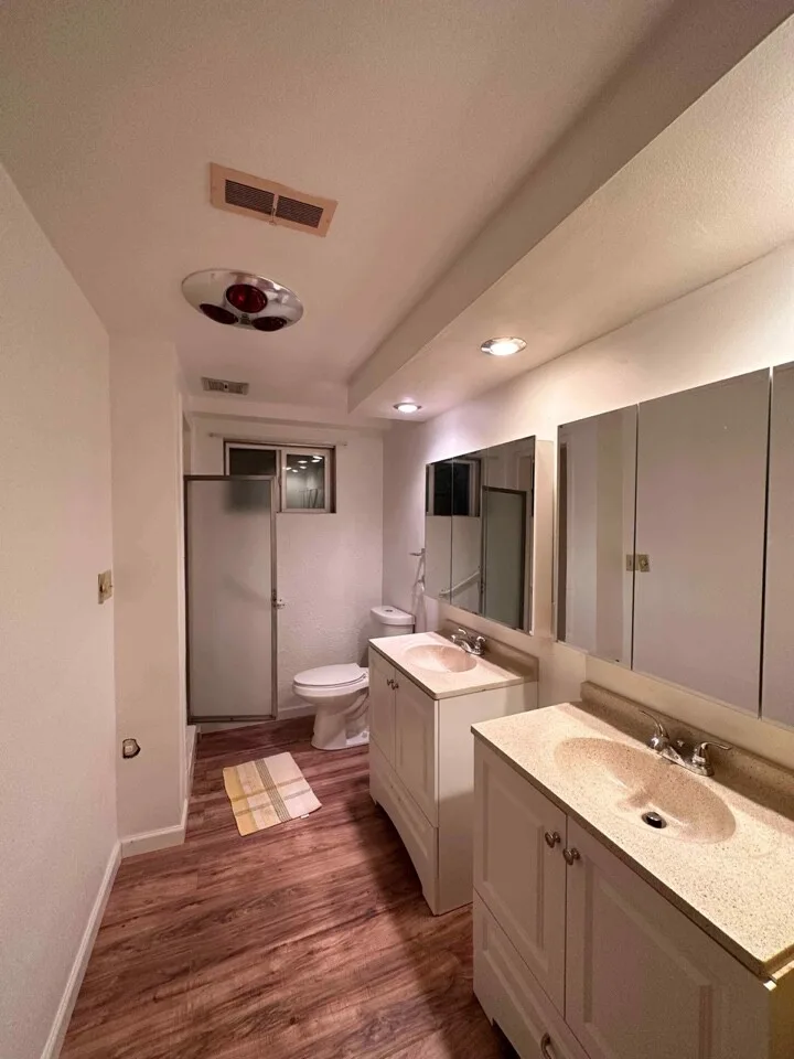 Wet-Room Primary Bath and Modern Secondary Bath Remodel in Vancouver, WA — before