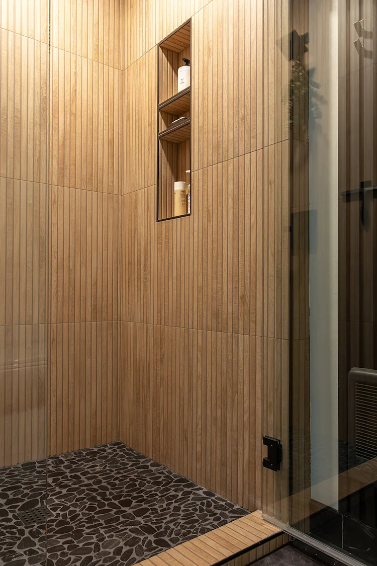 Modern Biophilic Primary Bath Remodel in Vancouver, WA