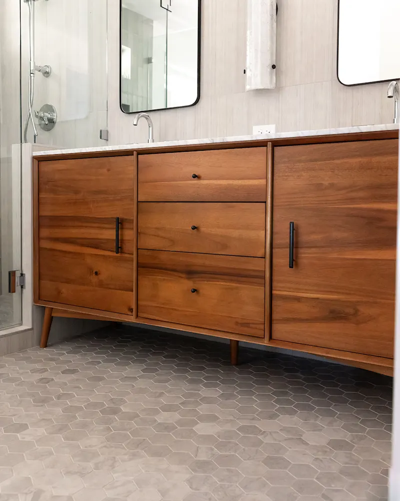 Mid-Century Modern Primary Bath Remodel in Vancouver, WA