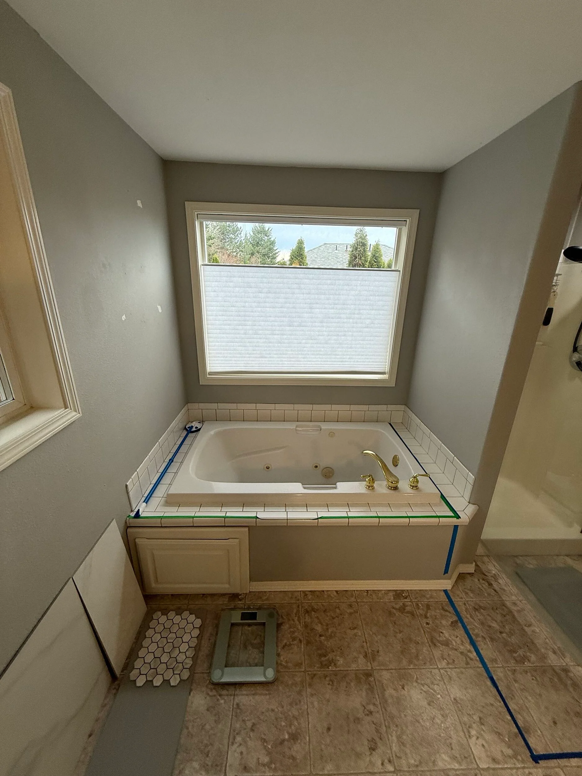 Minimalist Primary and Guest Bath Remodel in Camas, WA — before