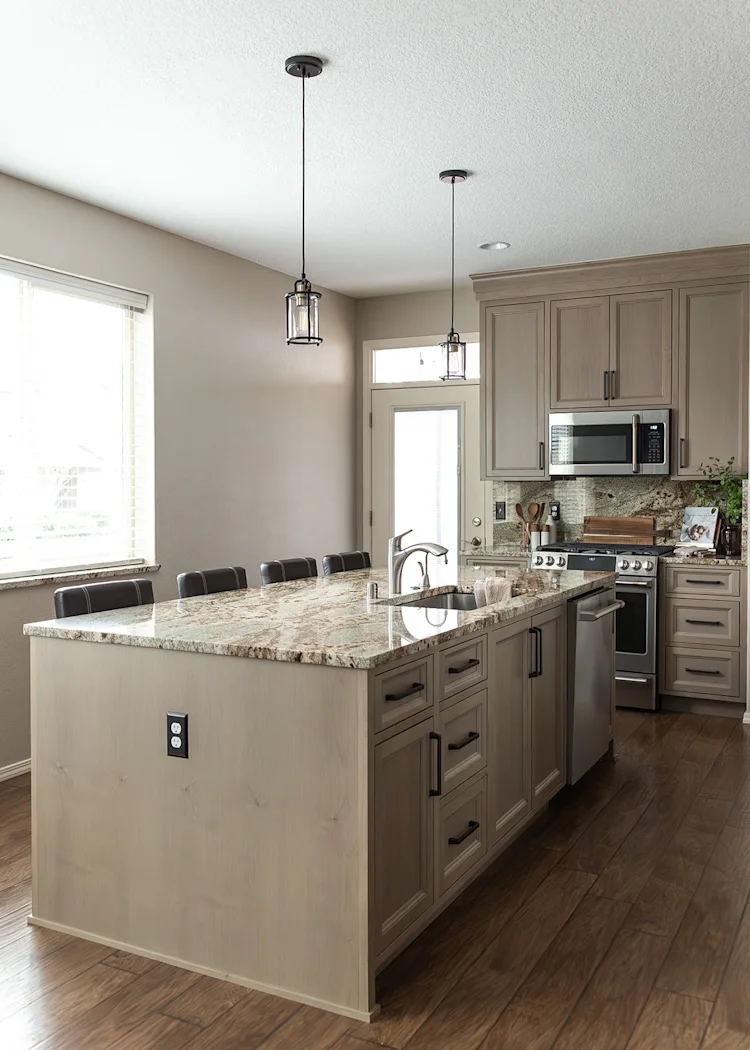 Gray-Stained Kitchen and Bath Remodel in Battle Ground, WA