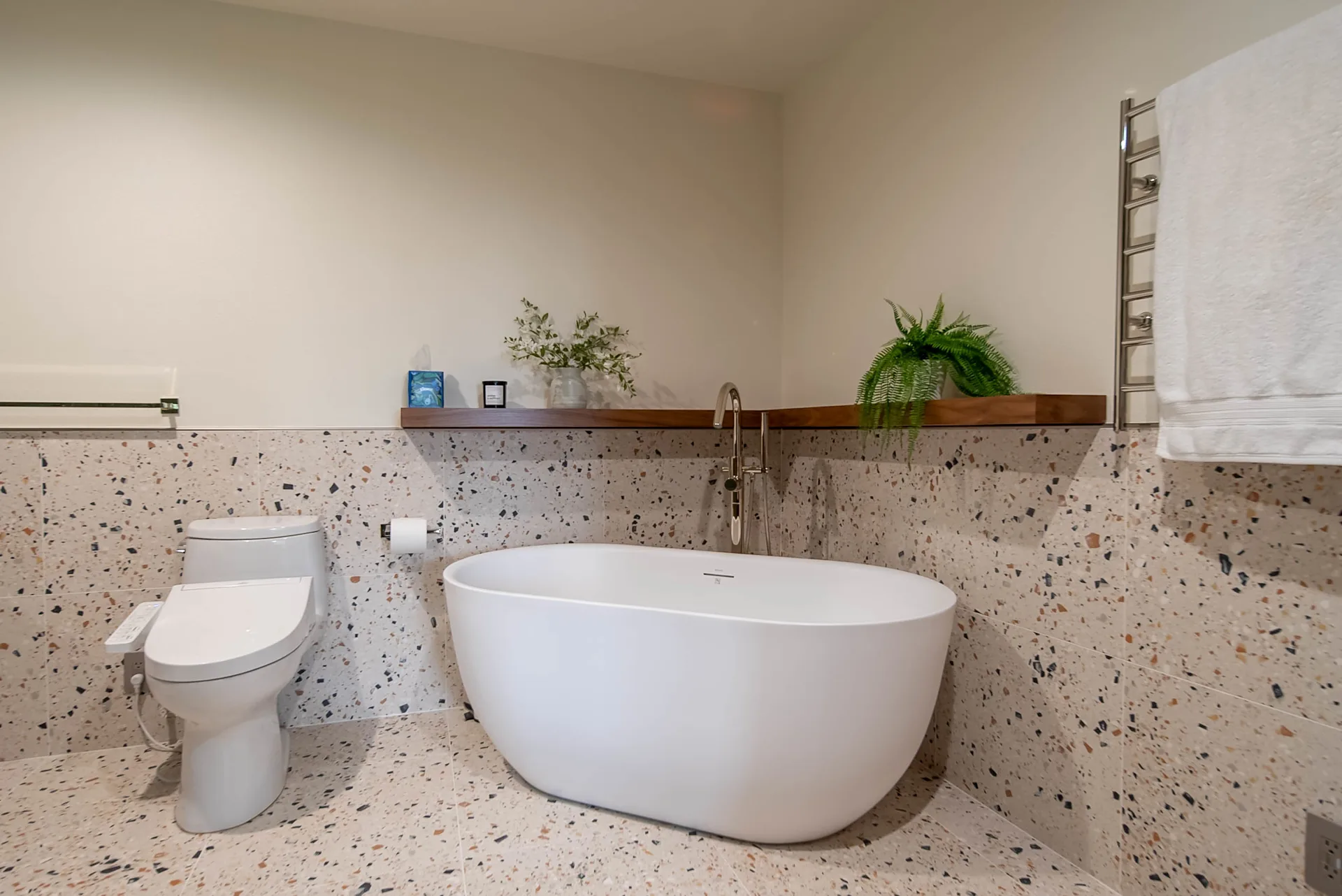 Walnut and Green Tile Primary Bath Remodel in Vancouver, WA