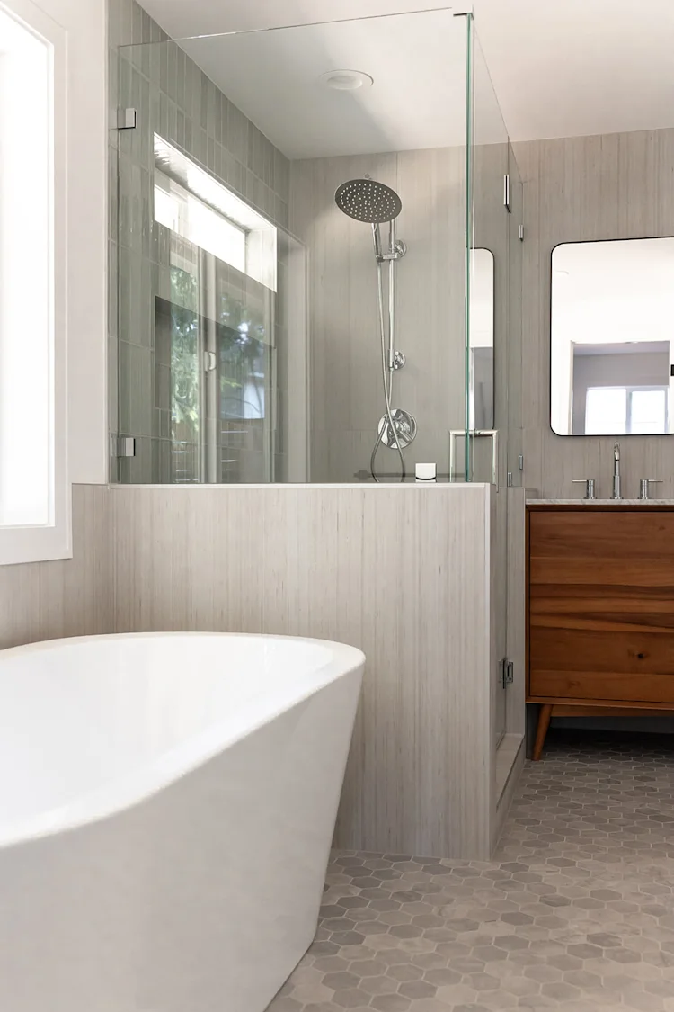 Mid-Century Modern Primary Bath Remodel in Vancouver, WA