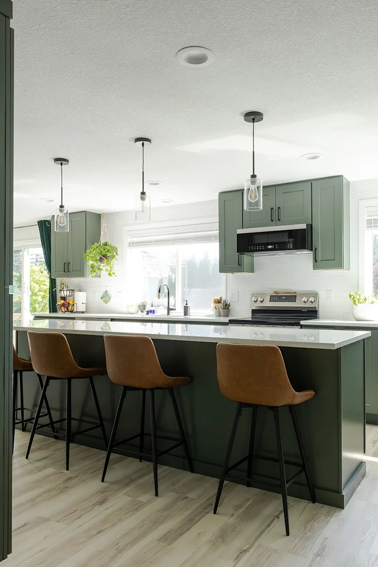 Plant-Filled Sage Kitchen Remodel in Vancouver, WA