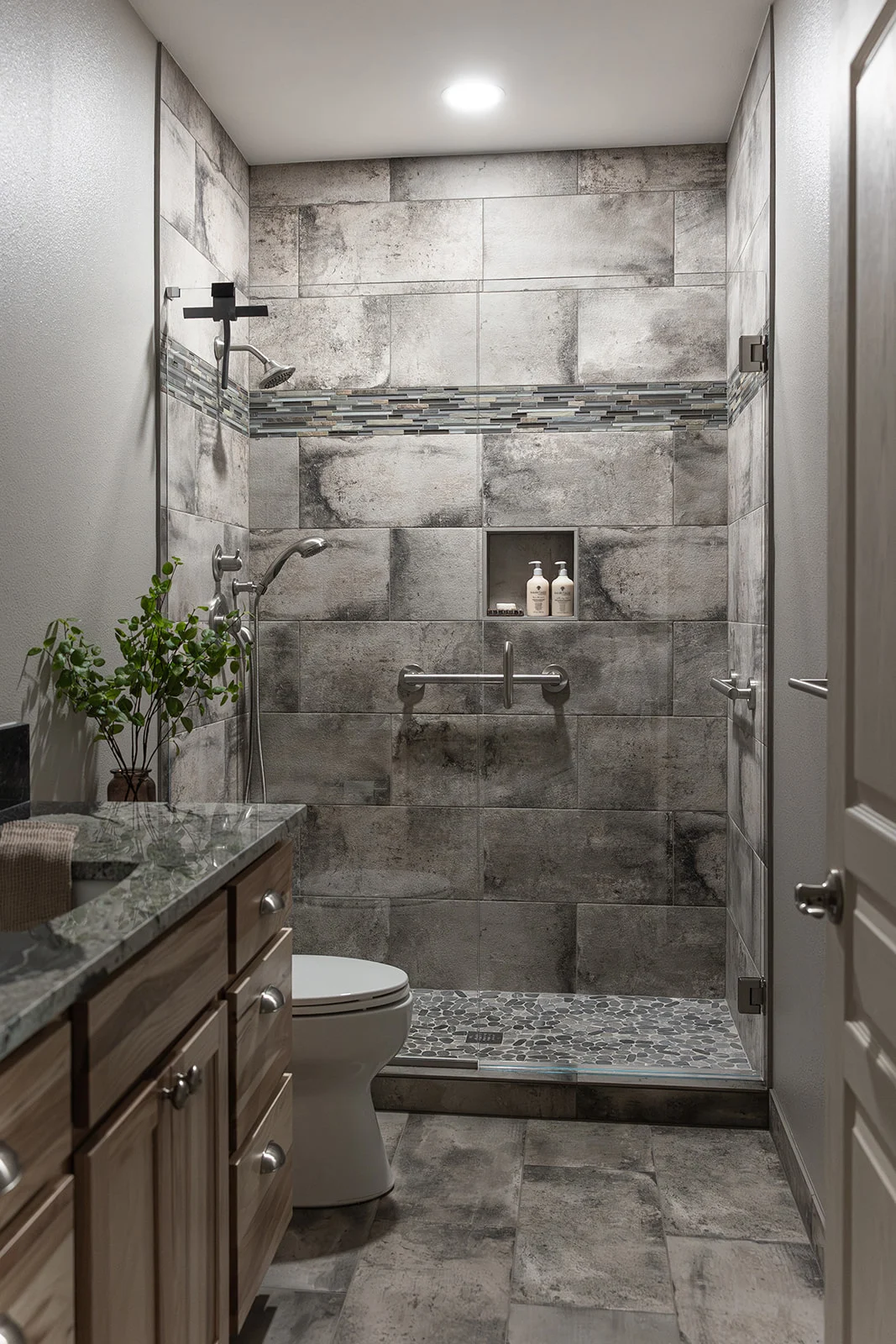 Gray-Stained Kitchen and Bath Remodel in Battle Ground, WA — after