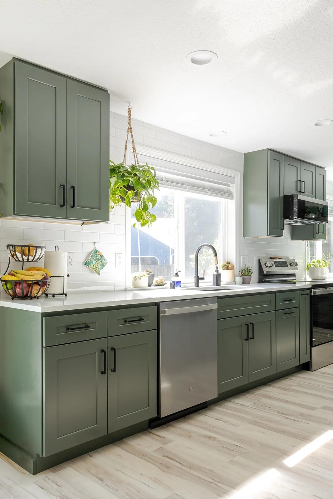 Plant-Filled Sage Kitchen Remodel in Vancouver, WA — after