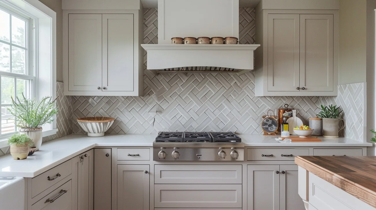 best herringbone backsplash