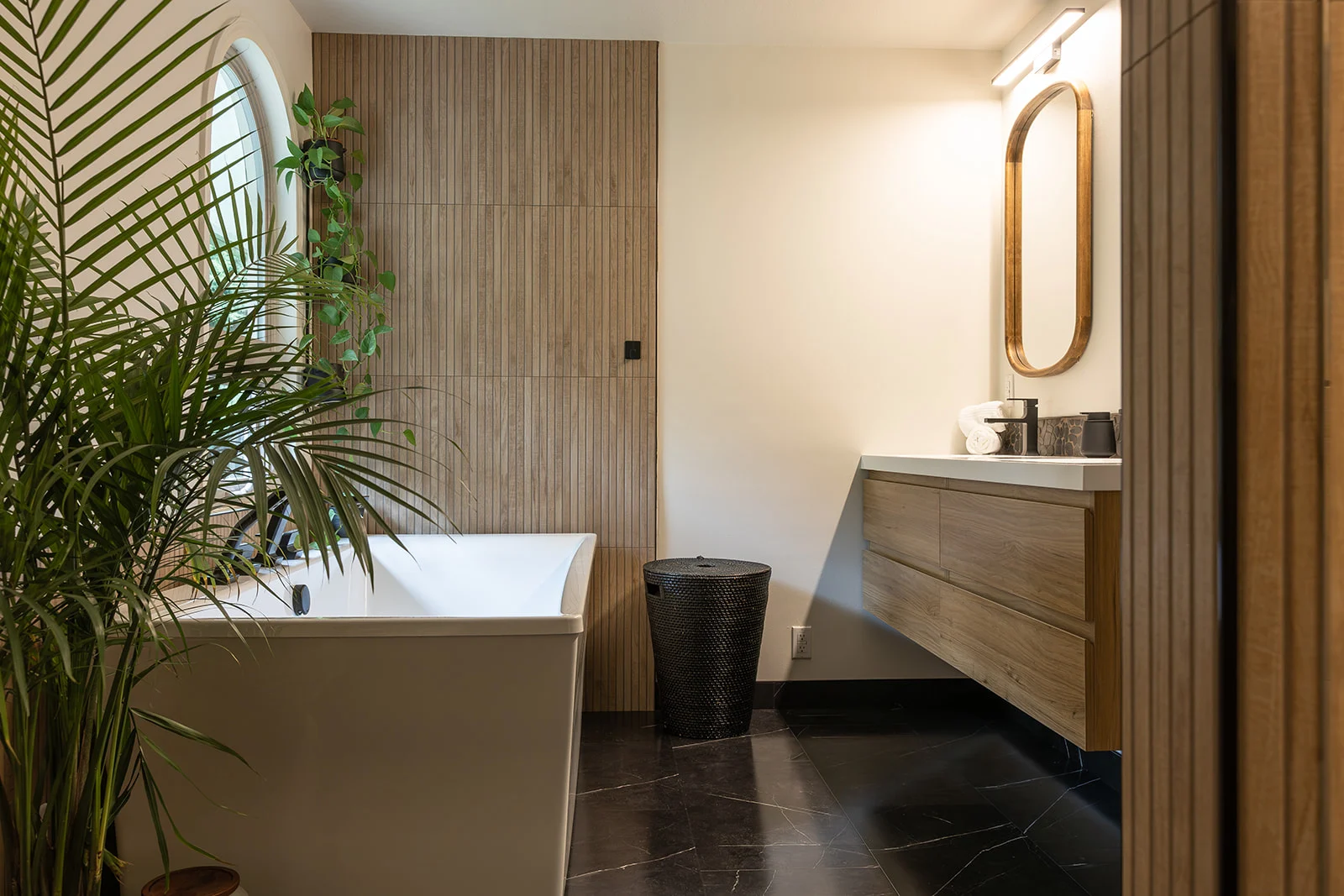 Modern Biophilic Primary Bath Remodel in Vancouver, WA — after