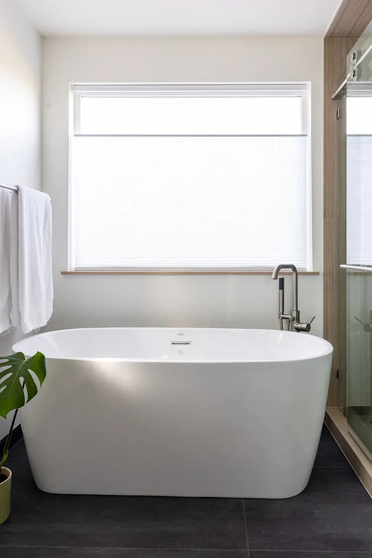 Minimalist Primary and Guest Bath Remodel in Camas, WA