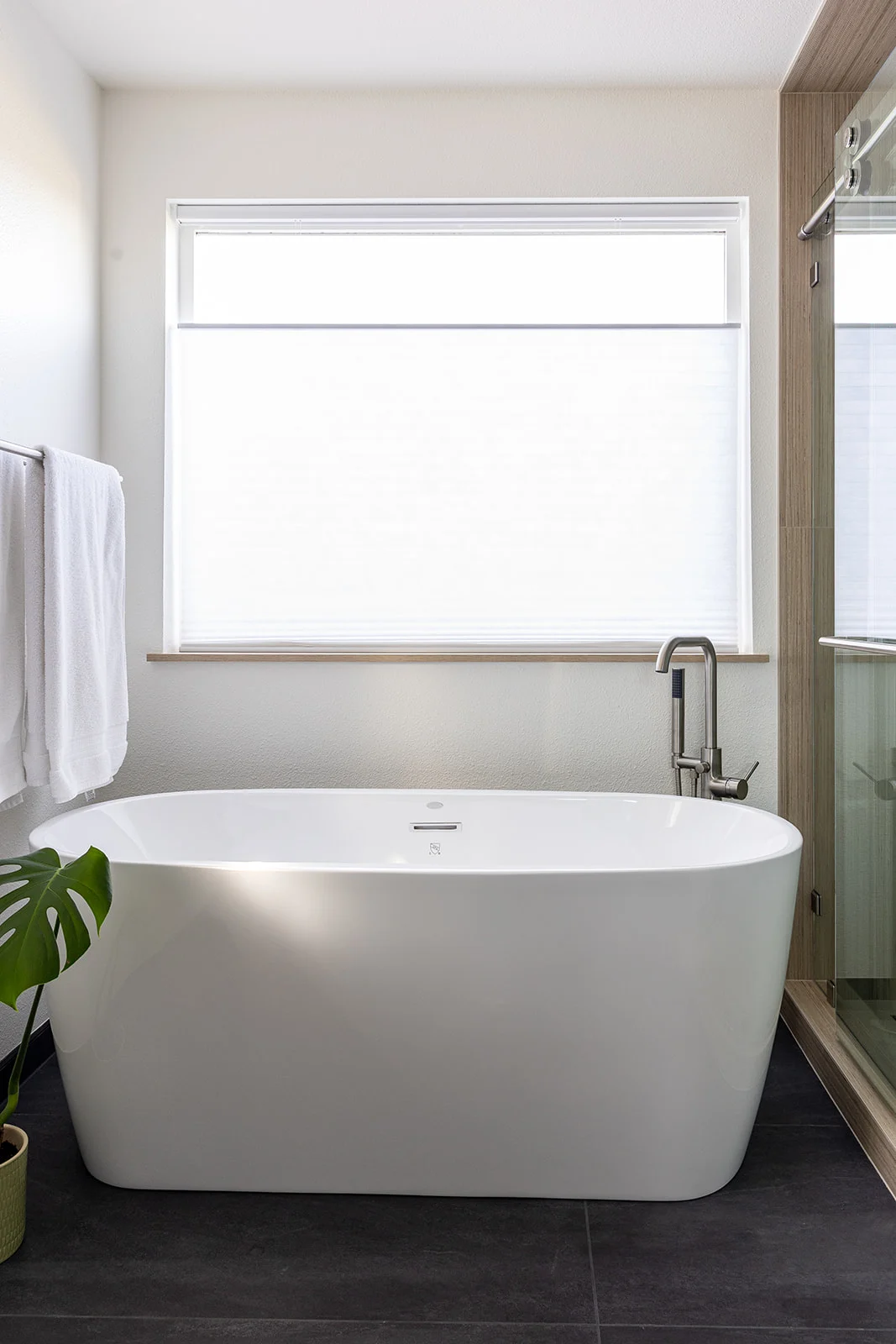 Minimalist Primary and Guest Bath Remodel in Camas, WA — after