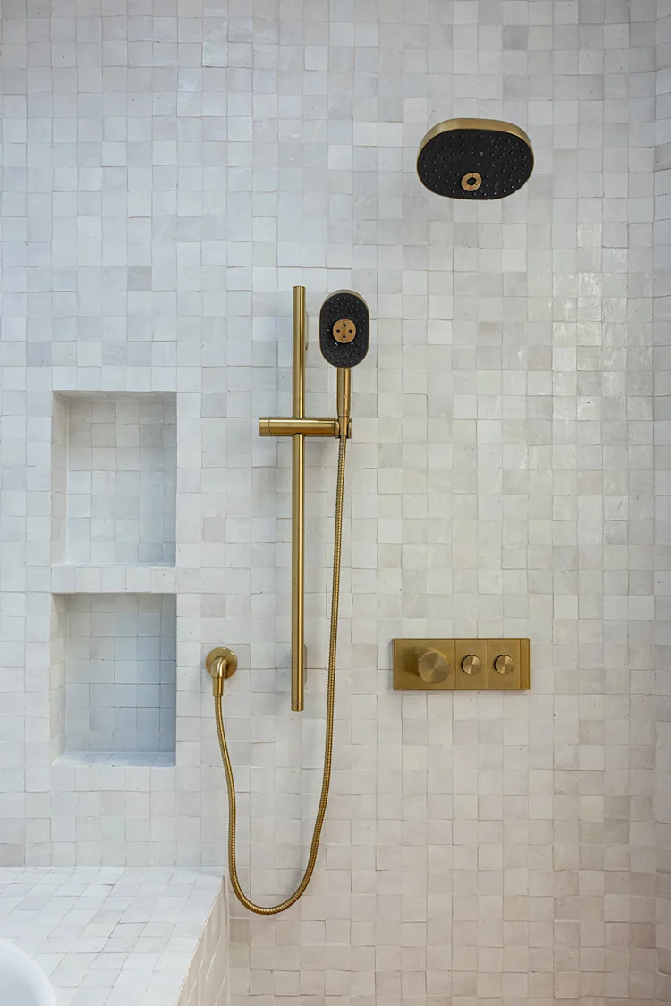 Arched Zellige Wet Room and Designer Powder Bath Remodel in Vancouver, WA