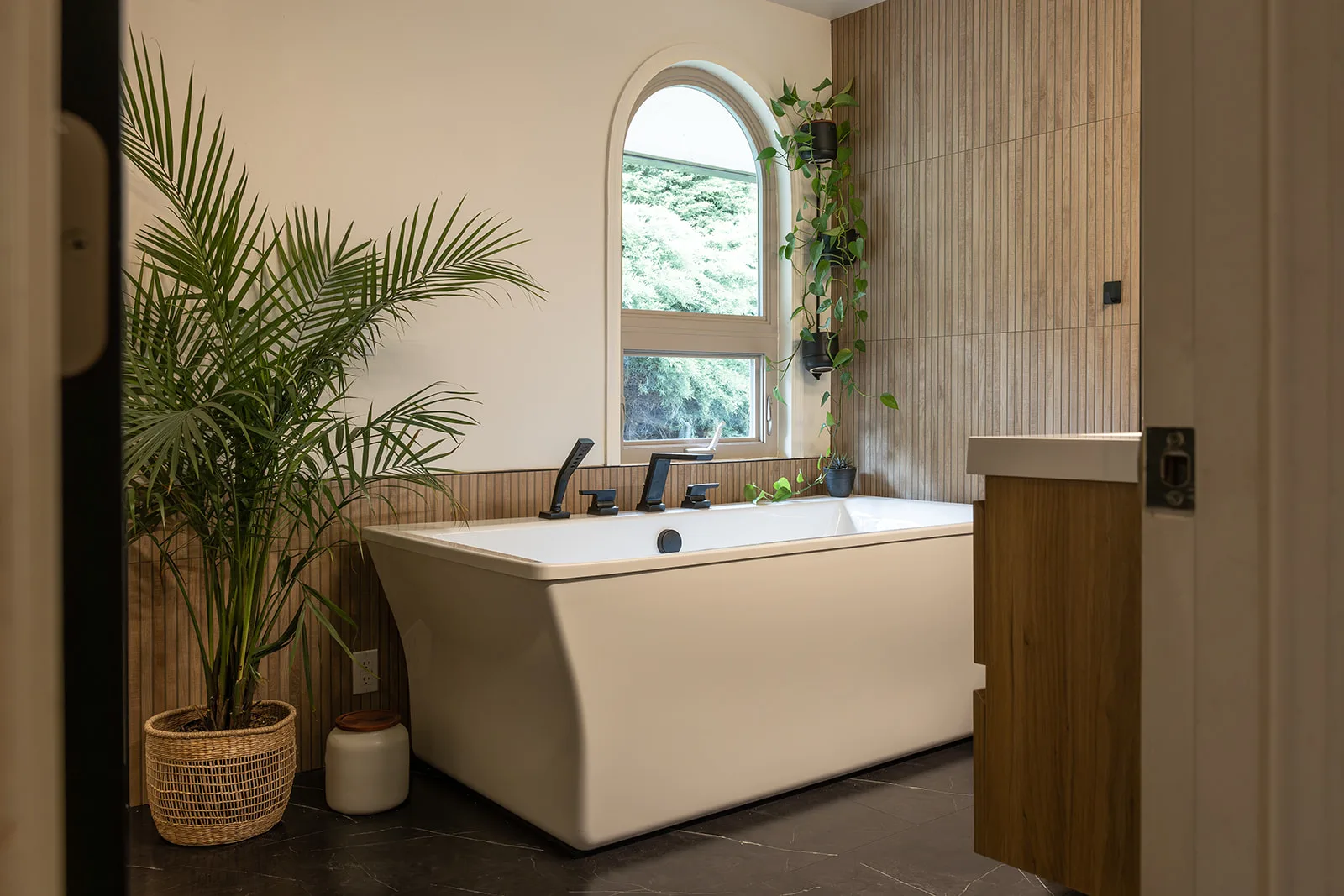 Modern Biophilic Primary Bath Remodel in Vancouver, WA