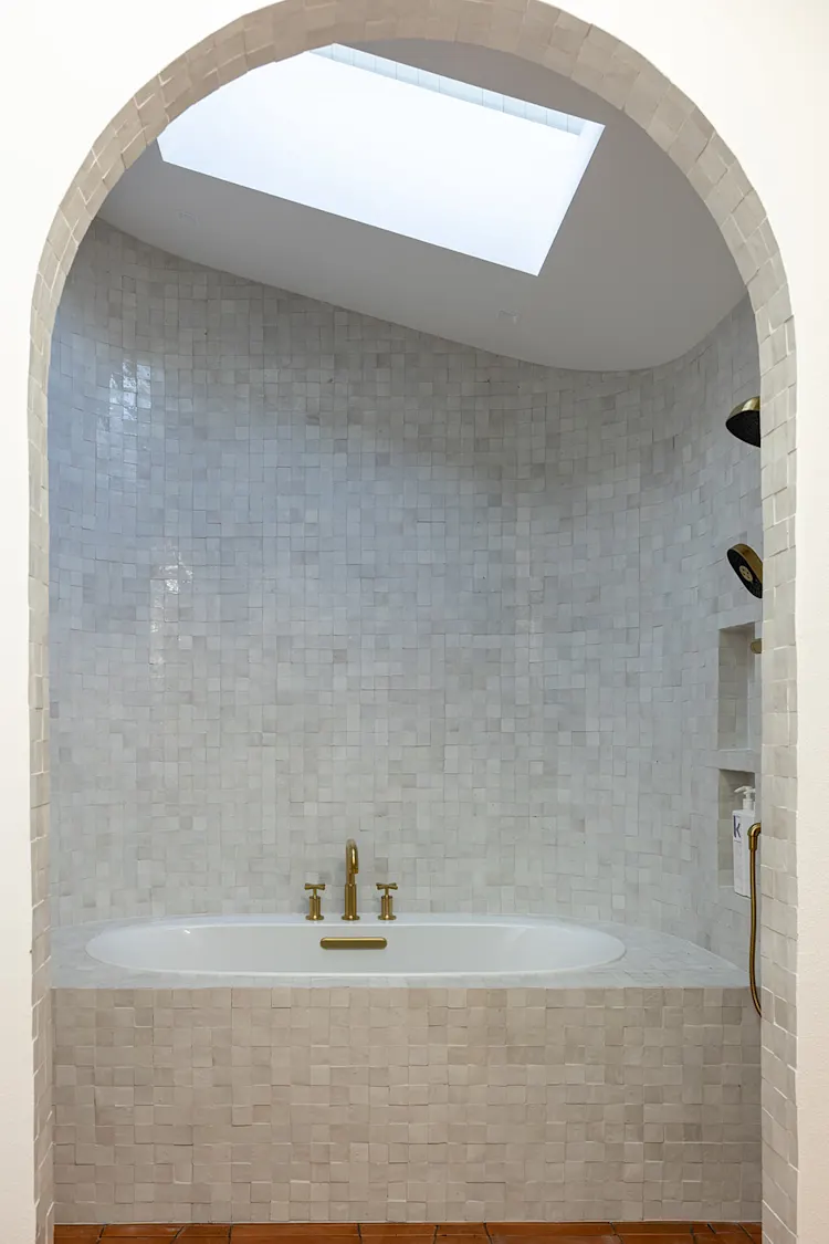 Arched Zellige Wet Room and Designer Powder Bath Remodel in Vancouver, WA