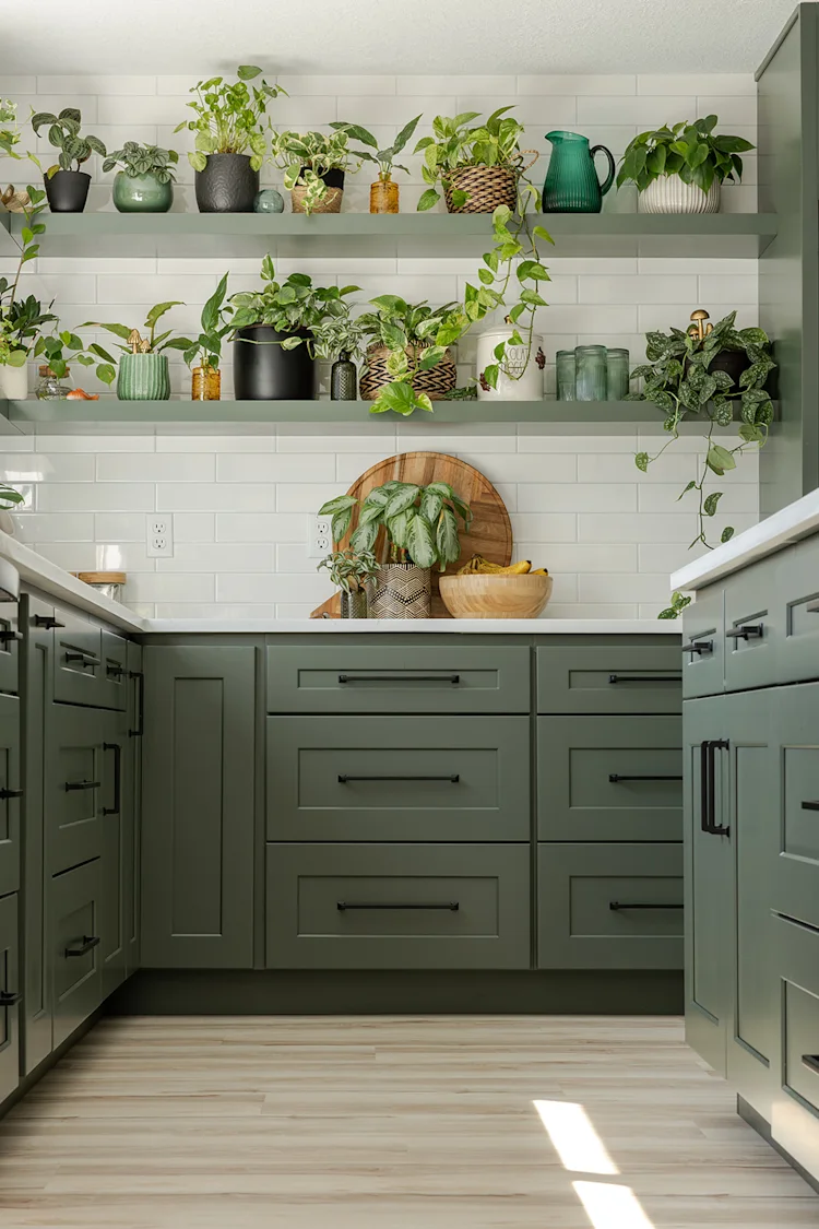 Plant-Filled Sage Kitchen Remodel in Vancouver, WA