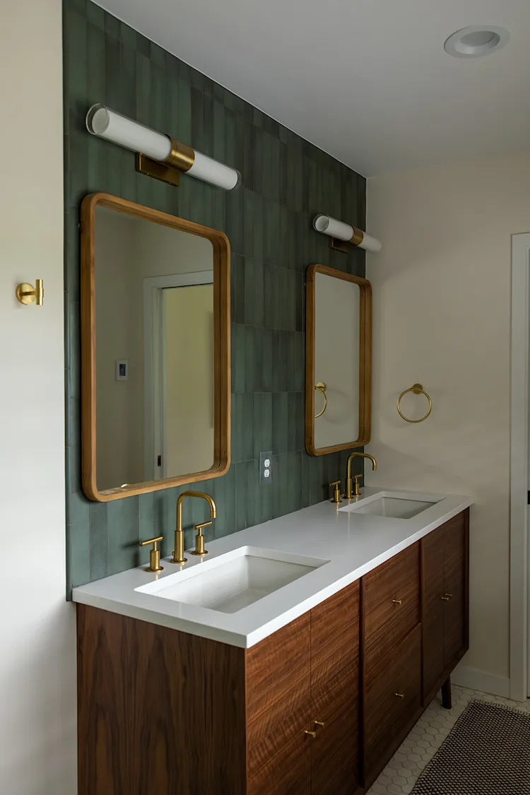 Whole-home primary bath vanity by JDI Construction