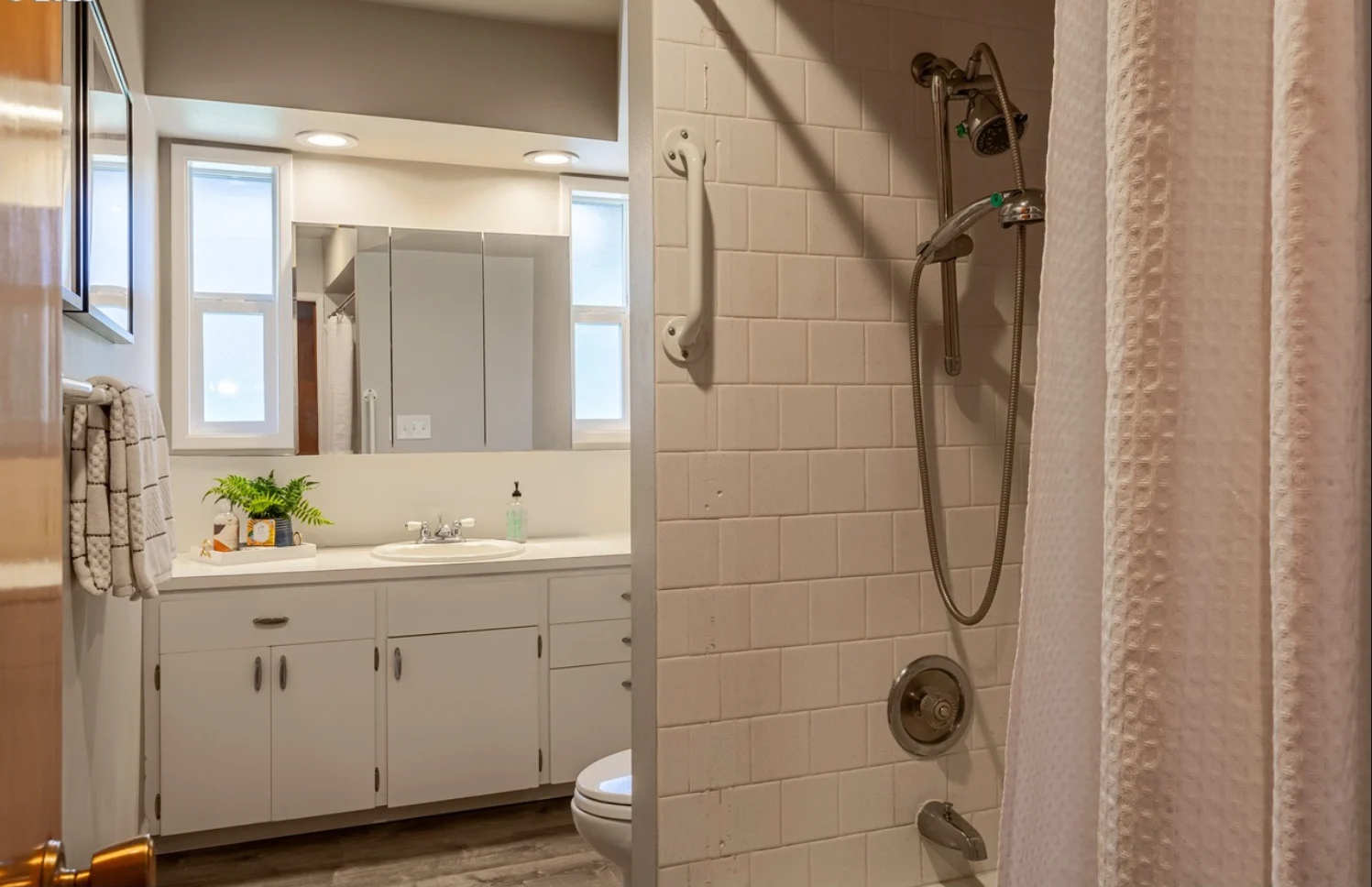 Wet-Room Primary Bath and Modern Secondary Bath Remodel in Vancouver, WA — before