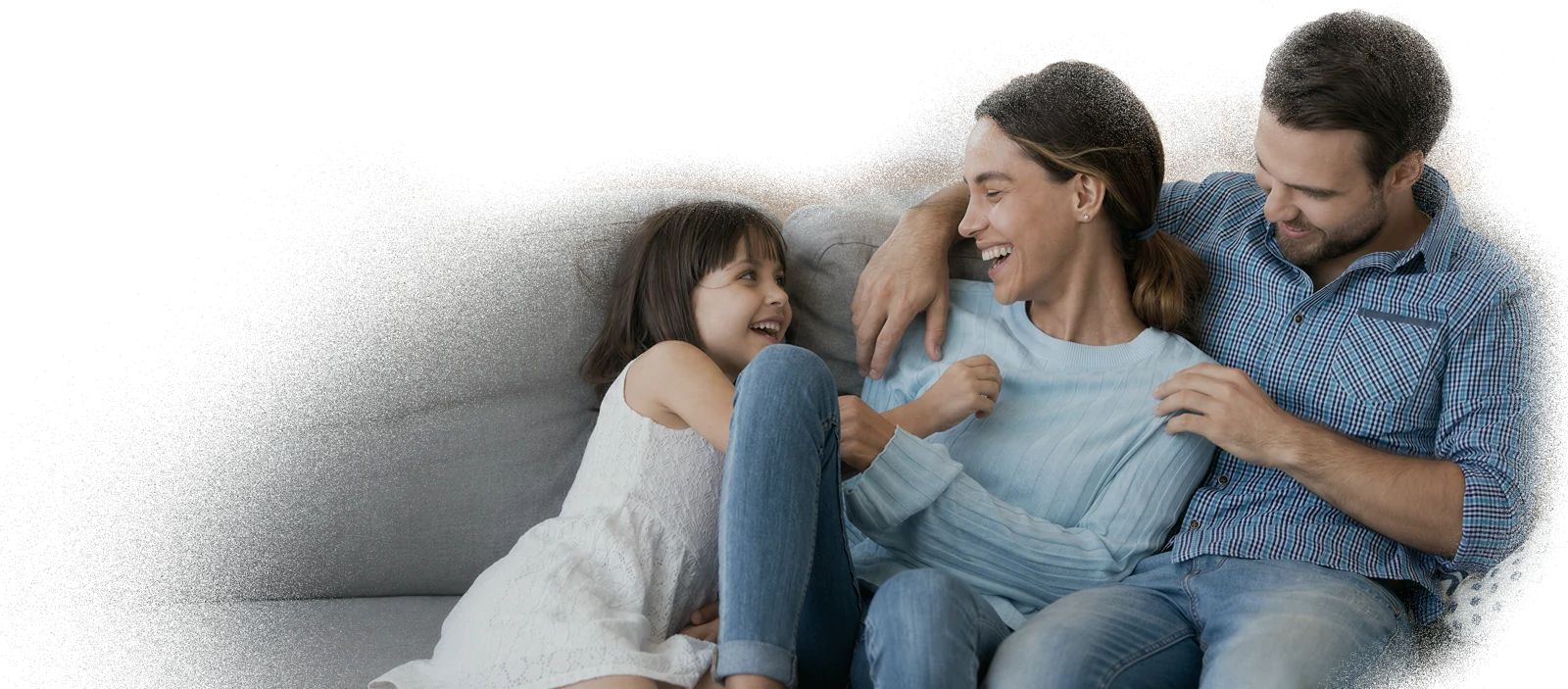 A happy family at home